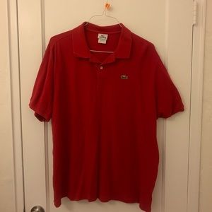 Red Lacoste Polo Size 9